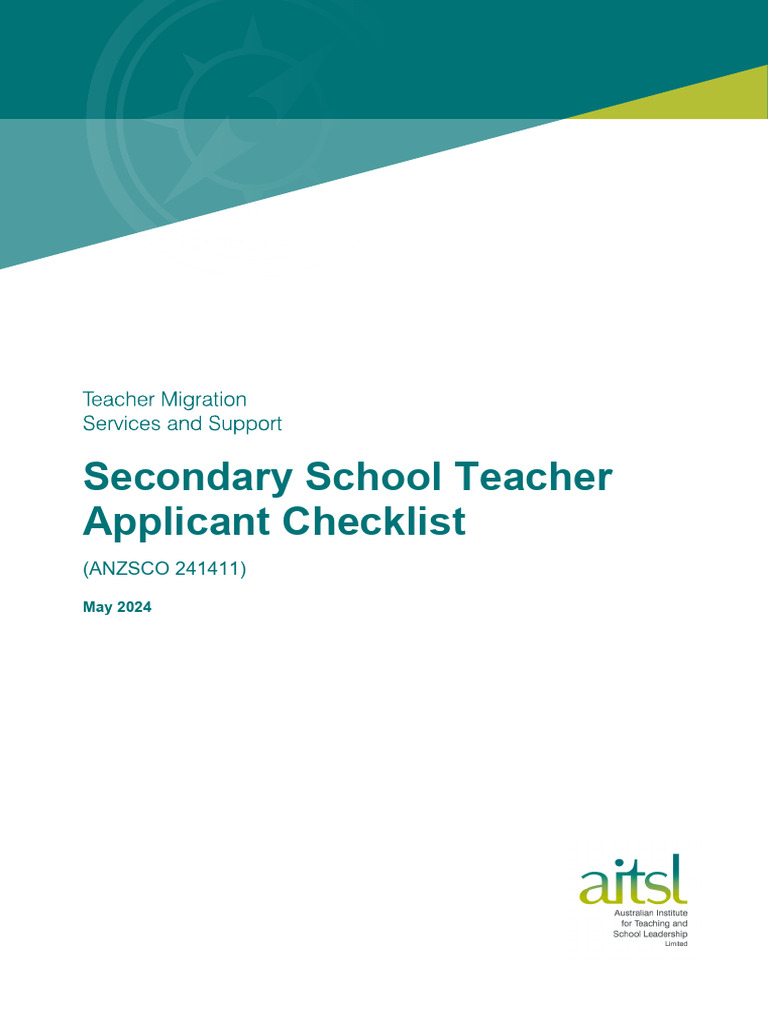 Tmss Secondary Checklist-may 2024 | PDF | Academic Degree ...