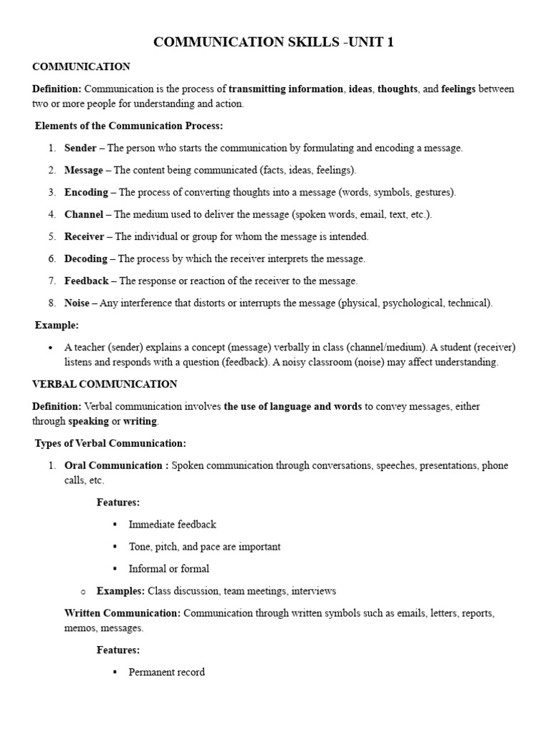 Communication Skills Notes | PDF | Phonetics | Communication