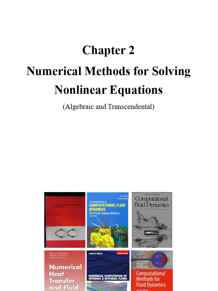 Chapter 2 Numerical Methods For Solving Algebraic and Transcendental ...