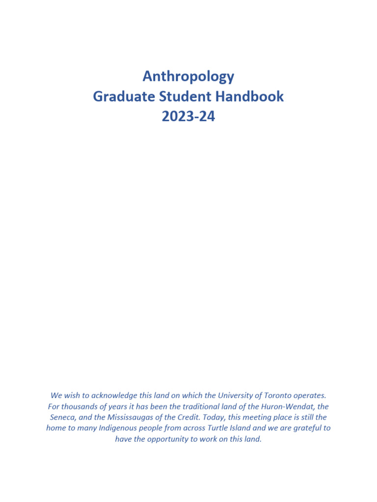 Graduate Student Handbook 2023 24 | PDF | Thesis | Doctor Of Philosophy