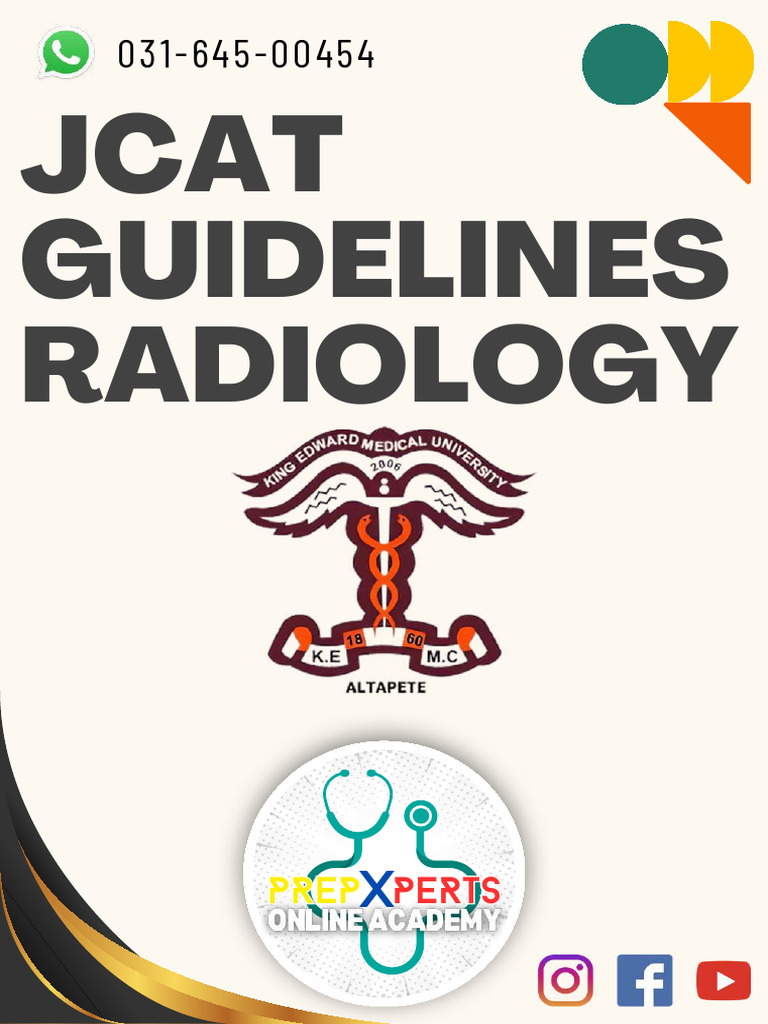 Radiology Jcat Guidelines | PDF | Doctor Of Medicine | Health Sciences