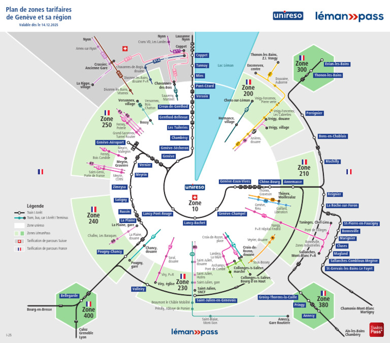 Unireso Plan Tarifaire 2025-10-04 - 20251214 - I-25 322x283 | PDF | Genève
