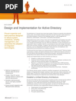 Design and Implementation For Active Directory Datasheet