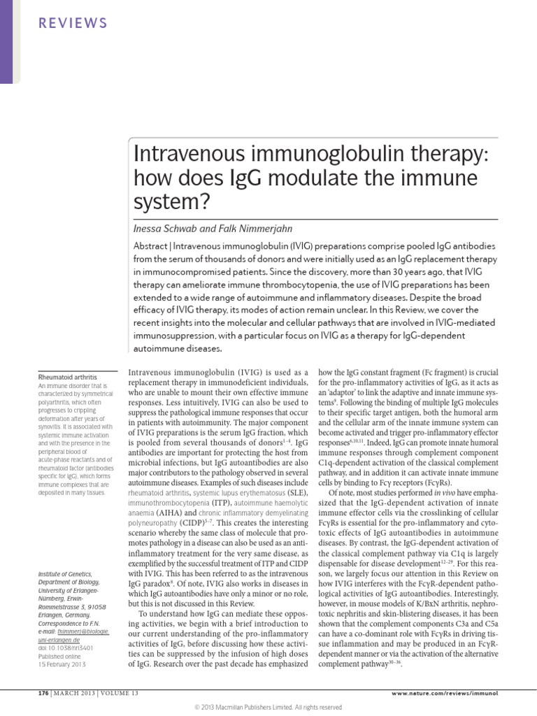 IVIg | PDF | Immunoglobulin G | Antibody