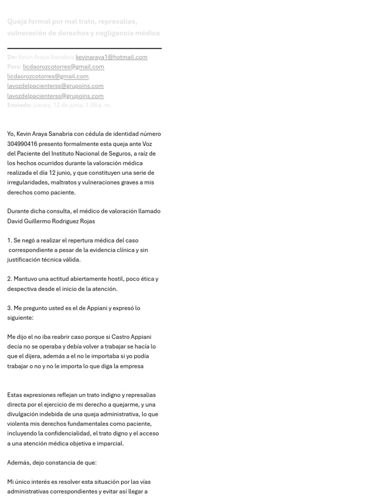 Queja | PDF