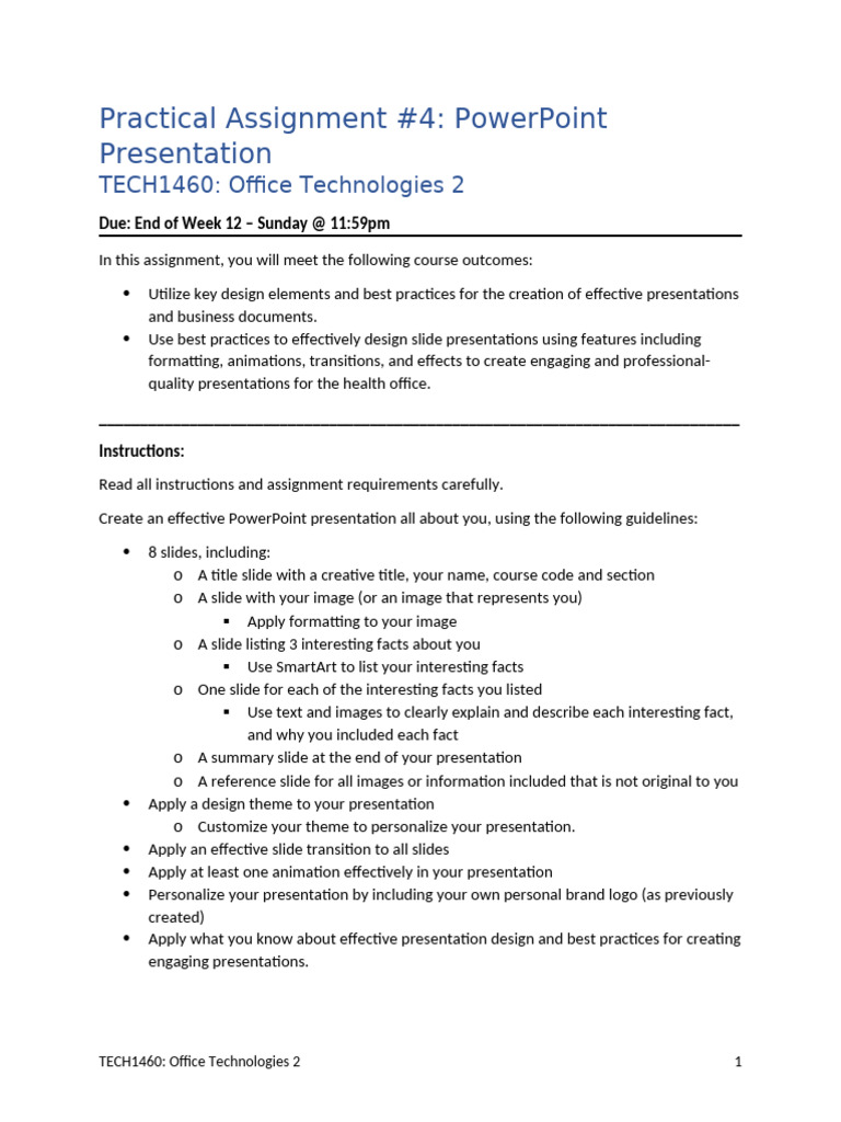 Practical Assignment #4 - PowerPoint Updated | PDF | Microsoft Power Point