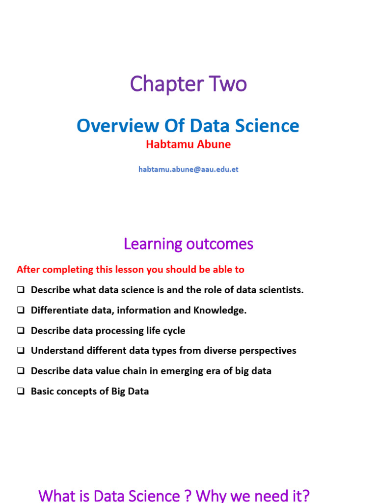Chapter 2 Introduction To Data Science | PDF | Apache Hadoop | Data Science