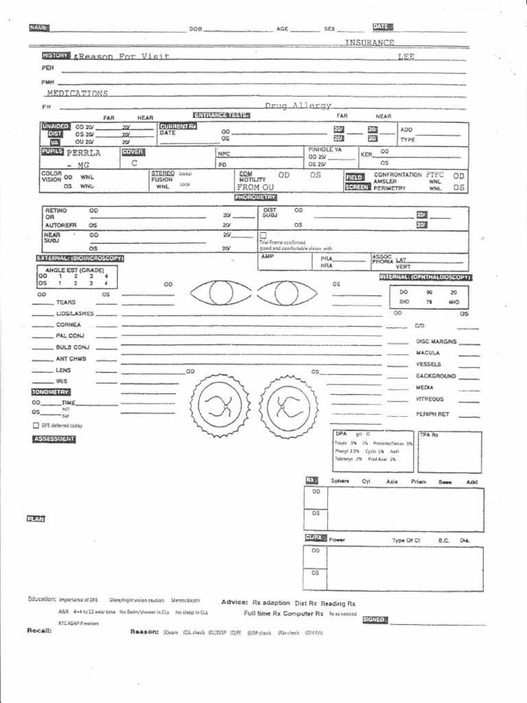 Eye Form | PDF