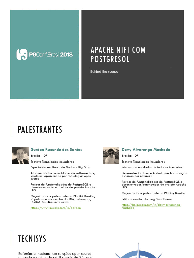 Apache NiFi Com PostgreSQL | PDF | Postgre SQL | Big Data