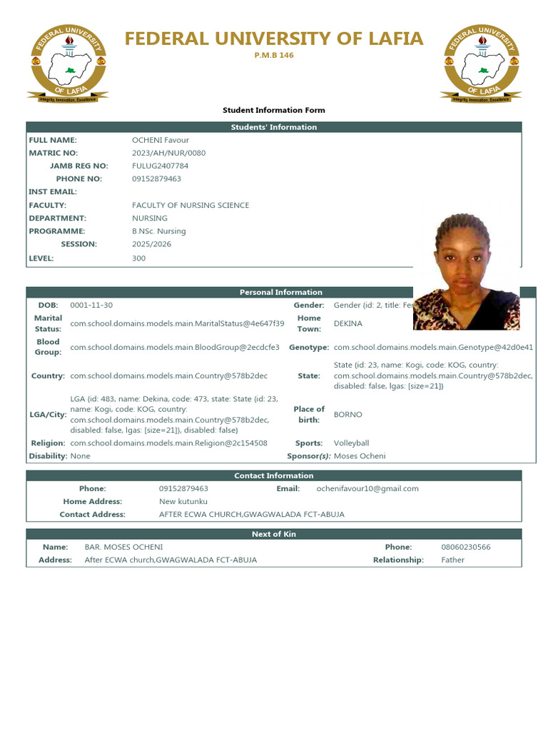 Student Information PDF | PDF