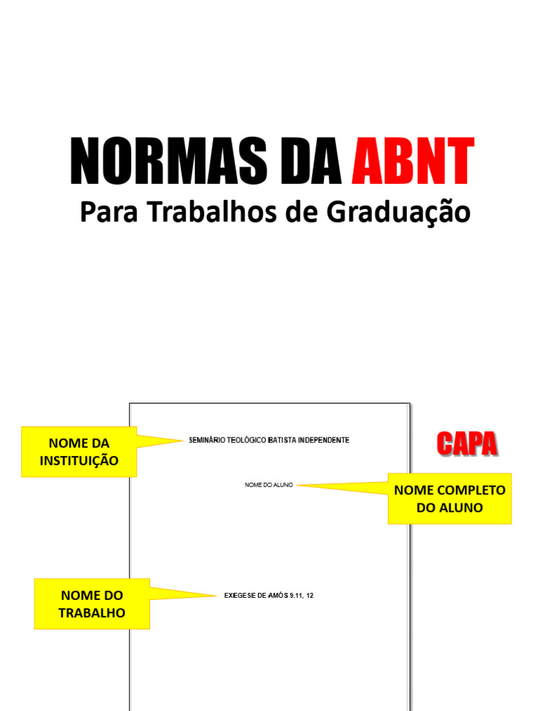 Normas ABNT para Trabalhos Acadêmicos | PDF
