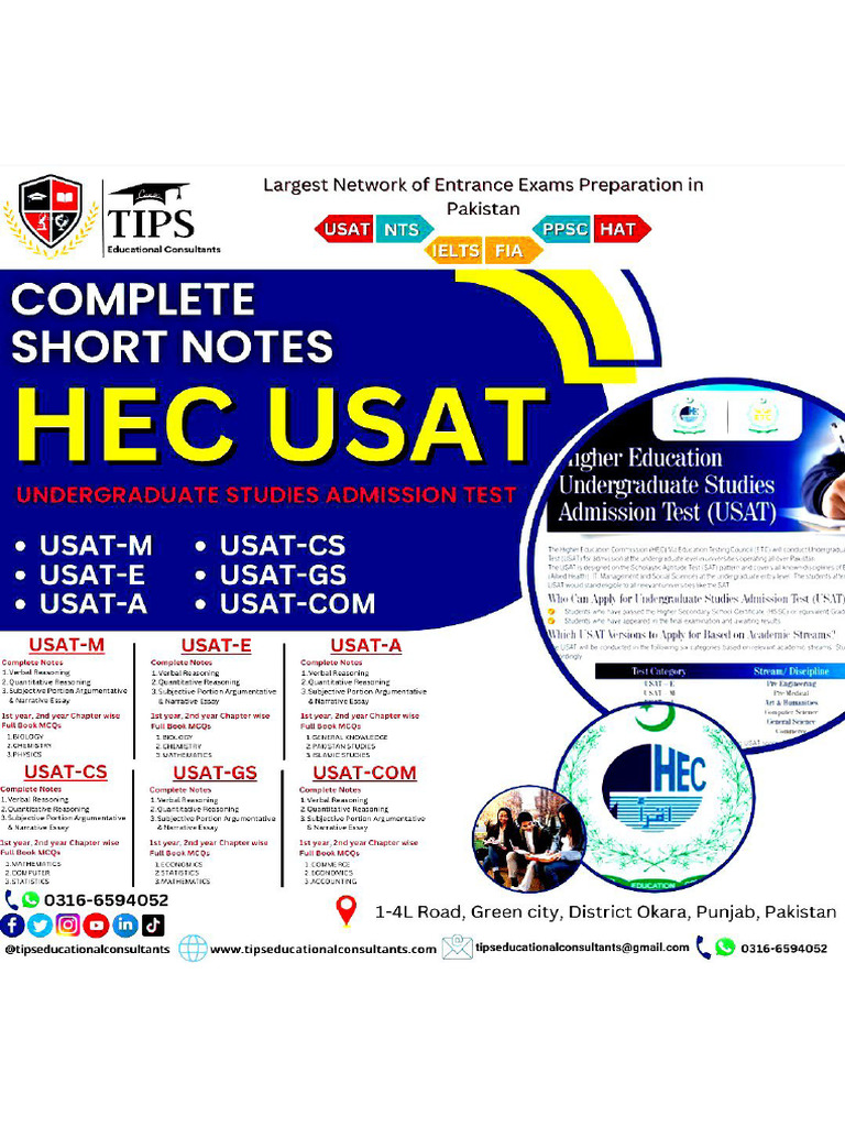 Hec Usat Notes | PDF