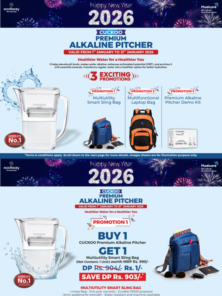 Cuckoo Alkaline Pitcher Promotion January 2026 | PDF