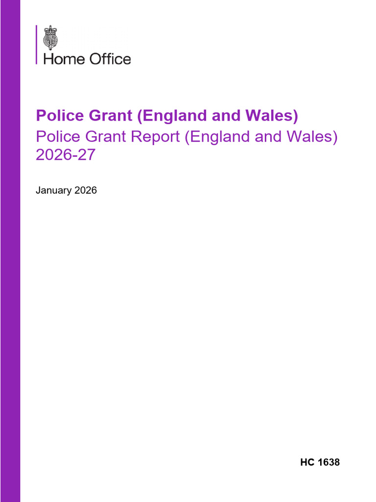 E03528744_-_HC_1638_-_Police_Grant_Report_2026-27_BOOKMARKED | PDF ...