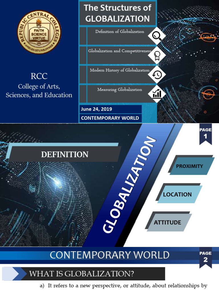 The Structures of Globalization: College of Arts, Sciences, and ...
