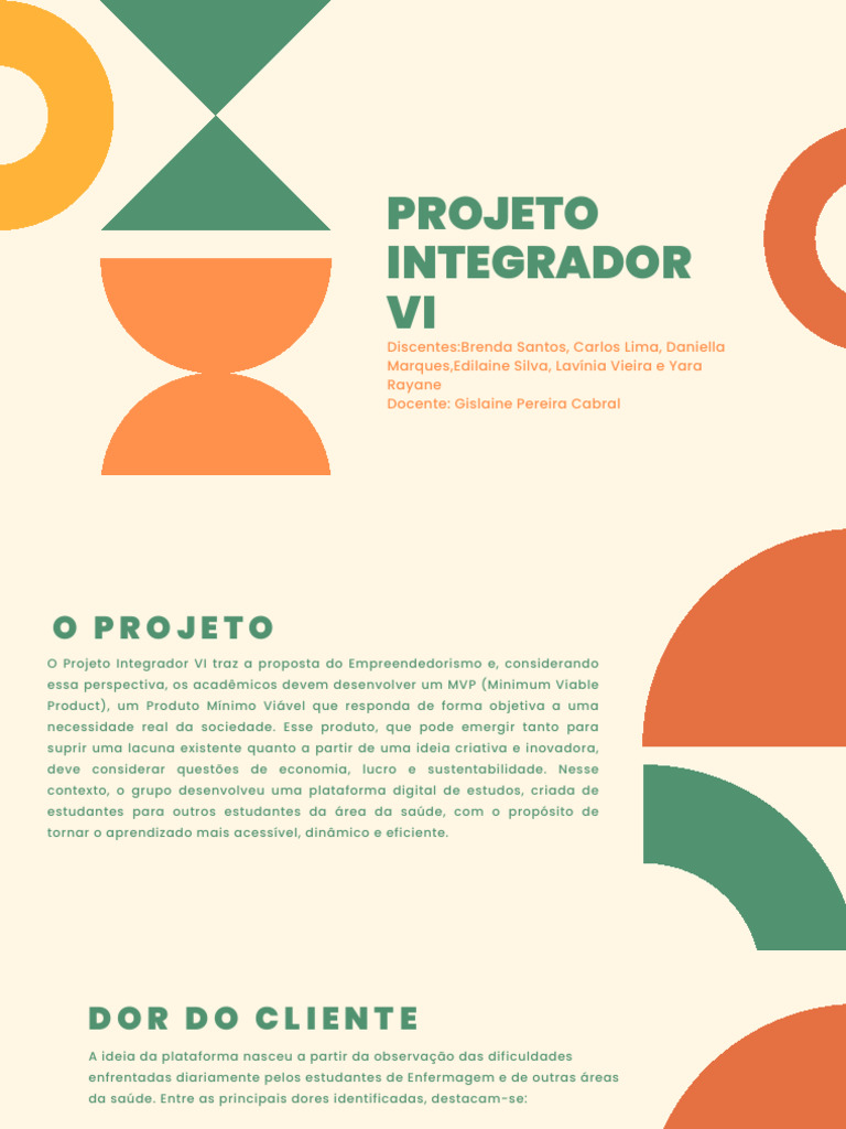 Projeto Integrador Nursecademy PDF | PDF | Aprendizado