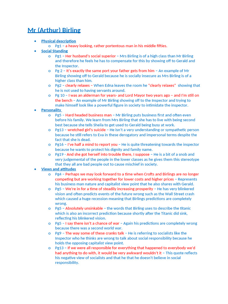 Character Profiles1 | PDF
