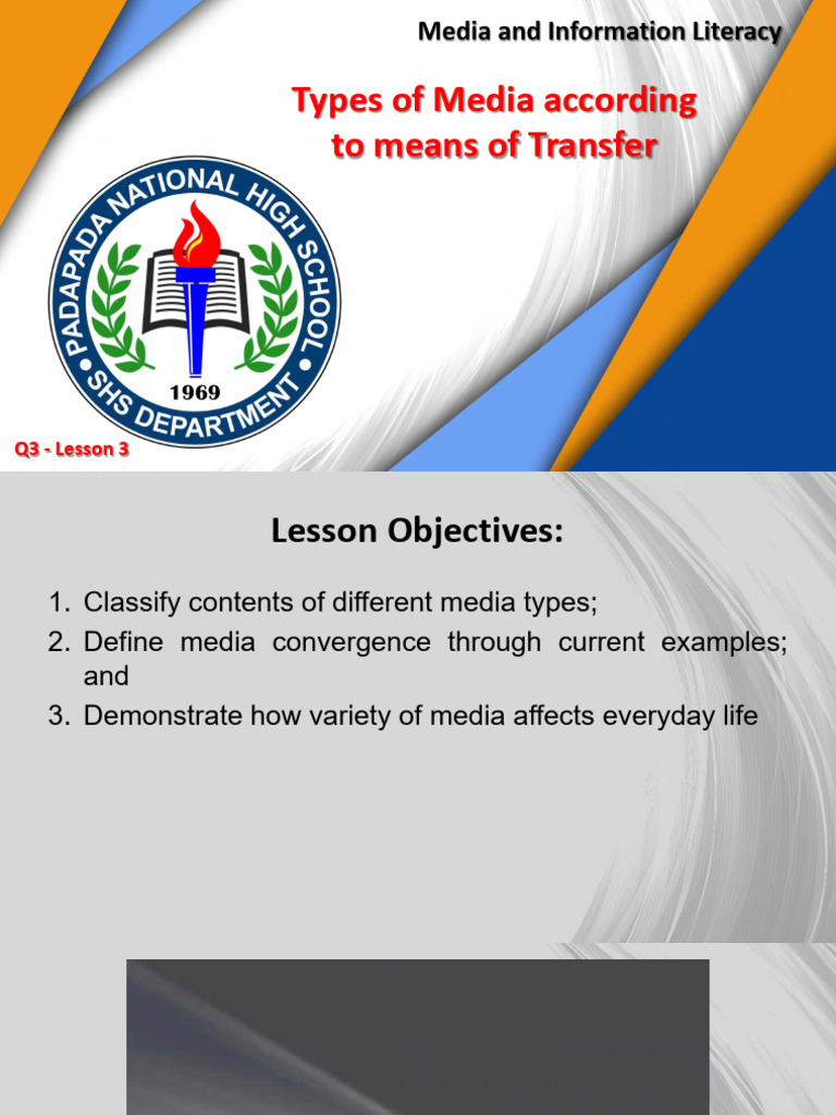 Lesson 3 - Types of Media According To Means of Transfer | PDF ...