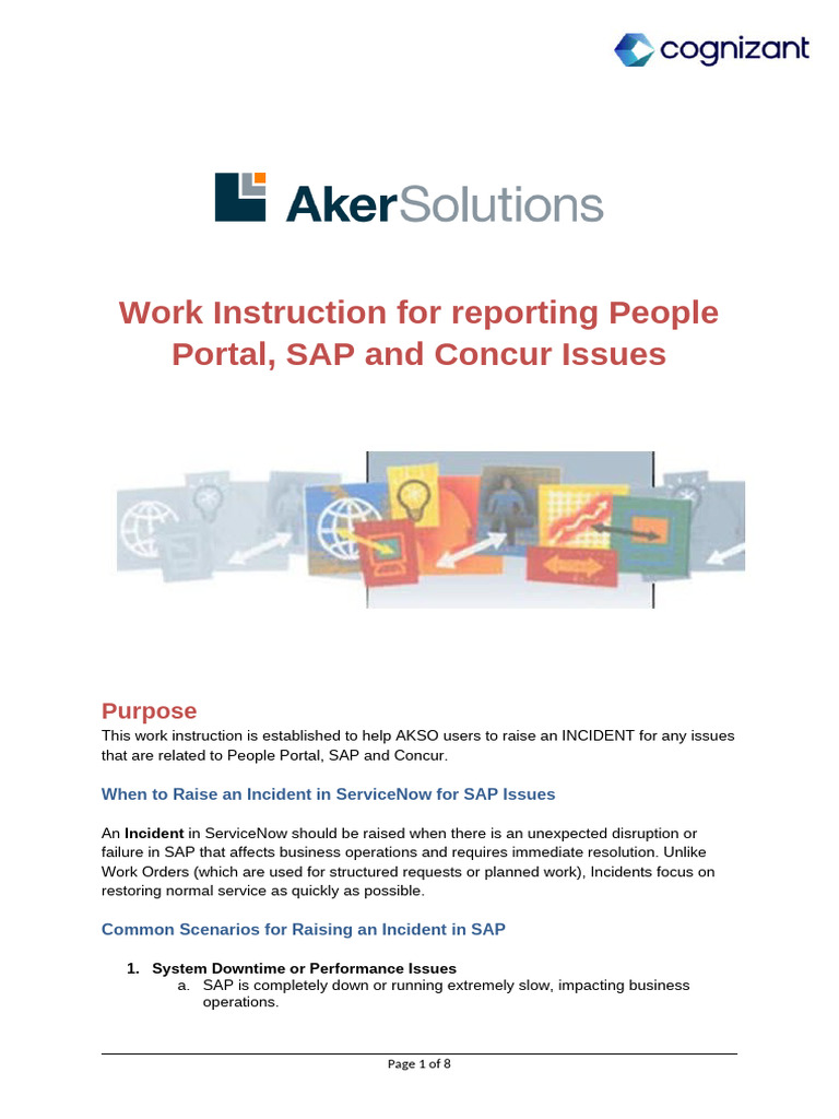 Work Instruction For Creating SAP Incident 2025 - Updated | PDF ...