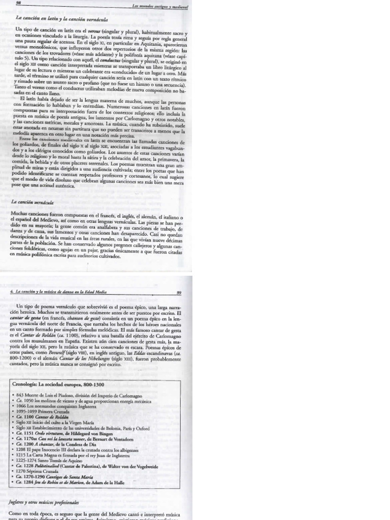 Edad Media - La Lírica Profana Vernácula (1) | PDF