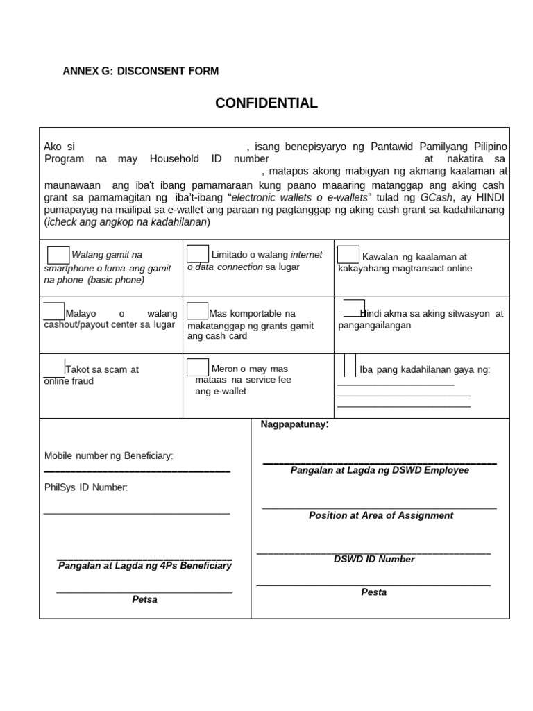 DFL Disconsent Form | PDF