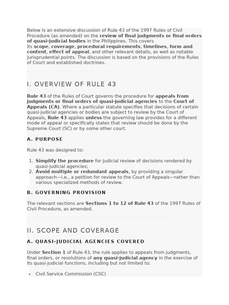 RULE 43 | PDF | Injunction | Appeal