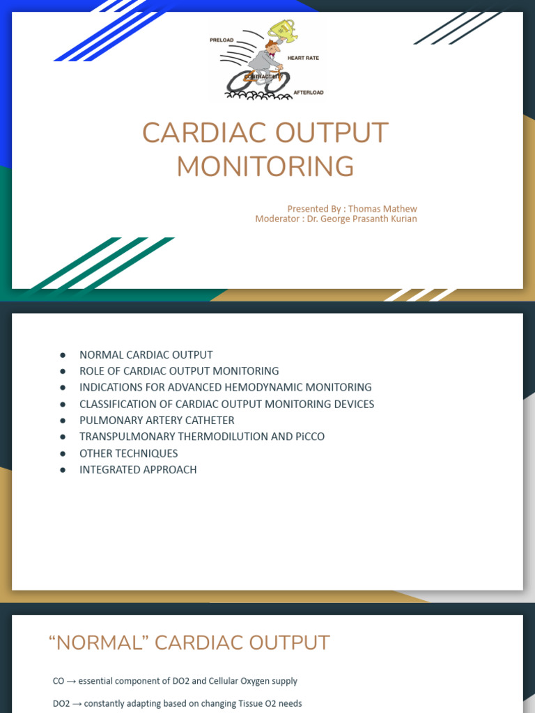 Cardiac Output Monitoring | PDF | Shock (Circulatory) | Heart