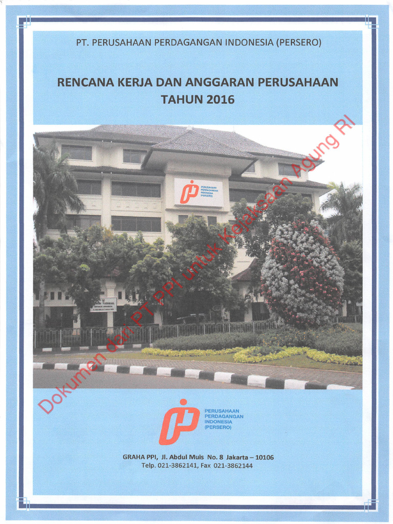 Buku RKAP Tahun 2016 + Watermark | PDF