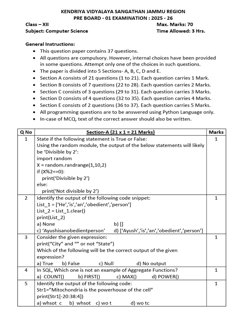 Qp Xii Cs Set No 01 | PDF | Network Switch | Computer Network