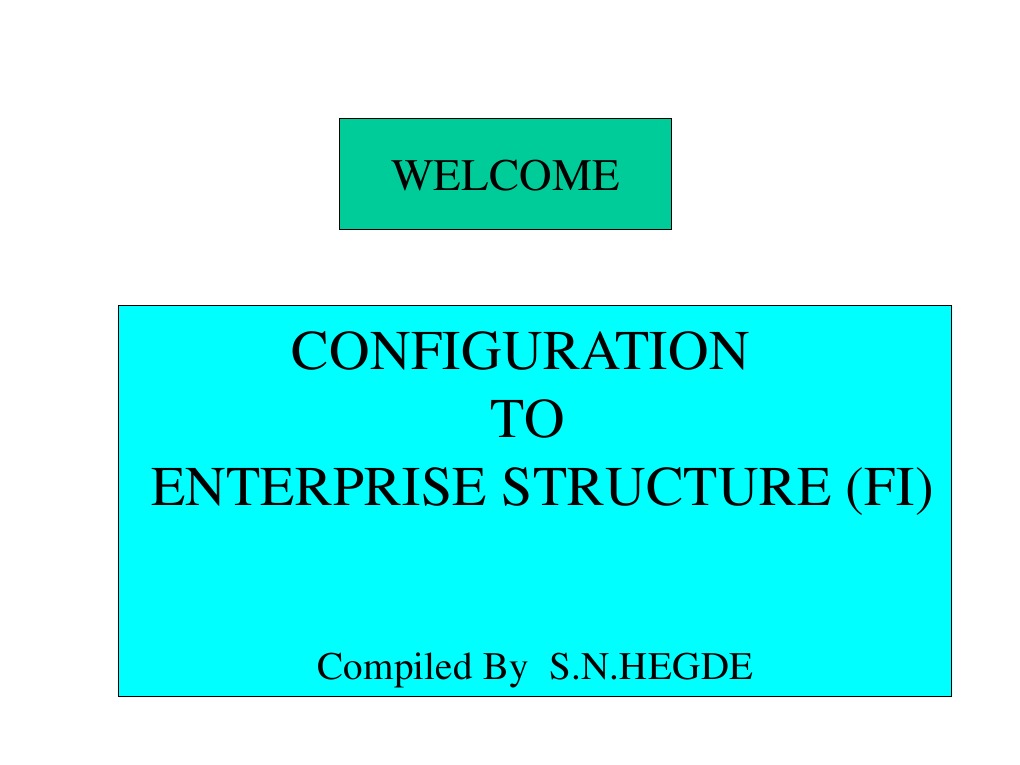 Configuration TO Enterprise Structure (Fi) : Welcome | PDF | Software ...