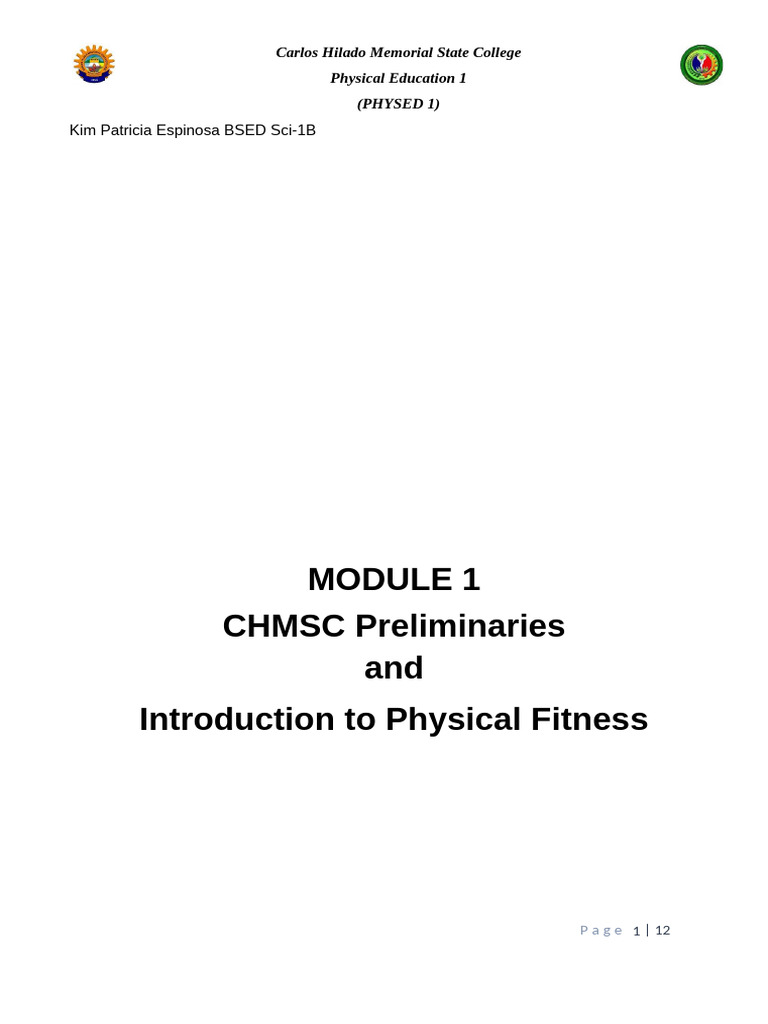2021 Module 1 Physed 1 | PDF | Physical Fitness | Physical Education