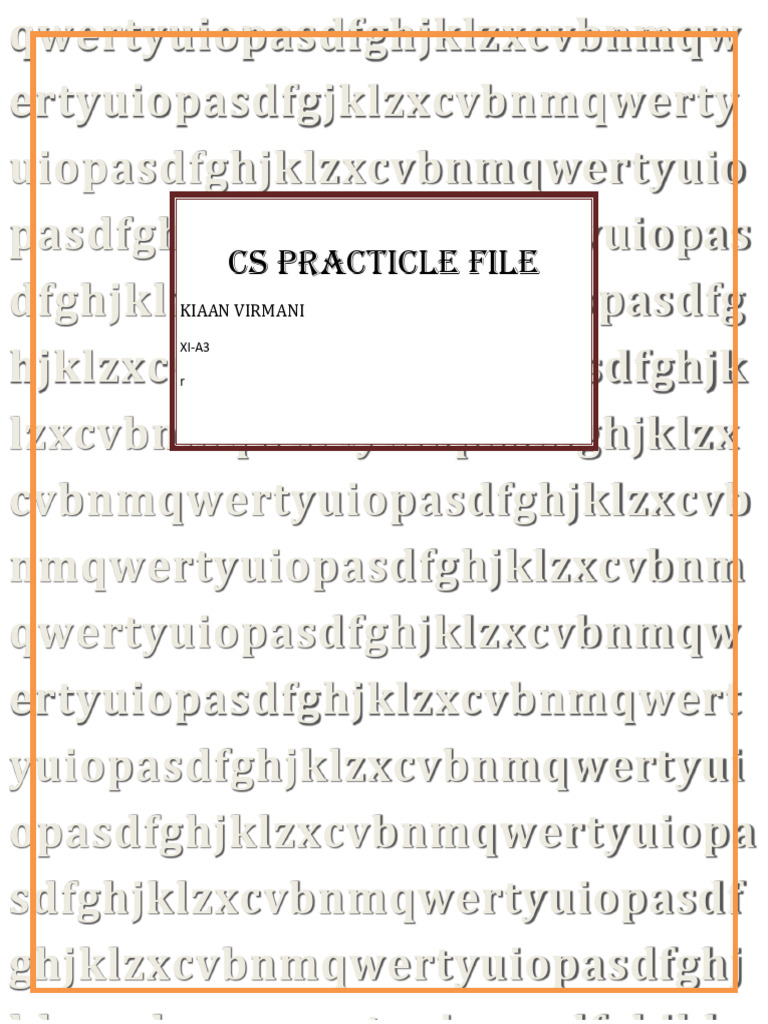Cs Practicle File | PDF