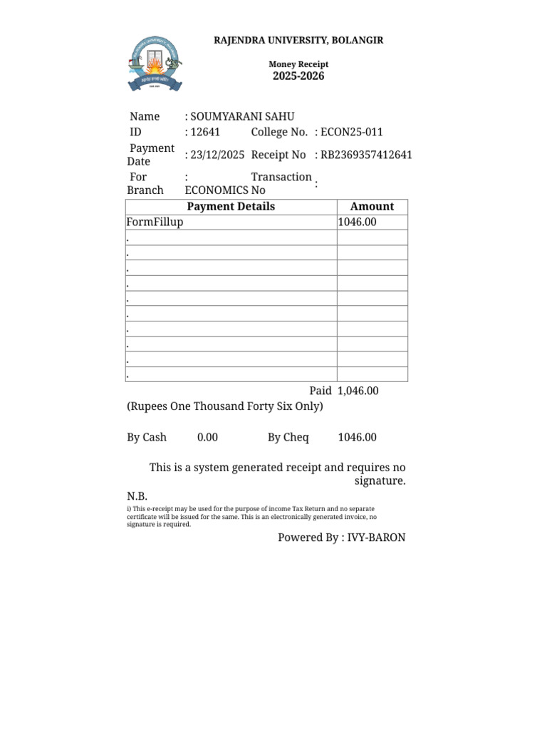 From Fill Up Receipt | PDF