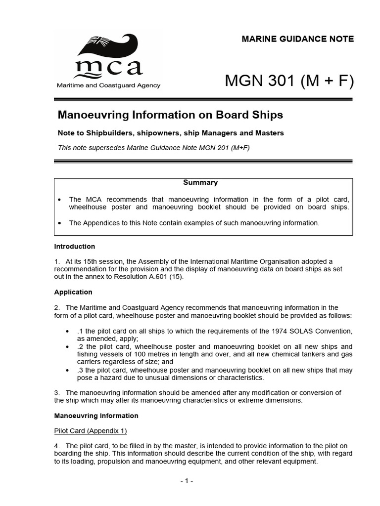 MGN 301 | PDF | Ships | Rudder