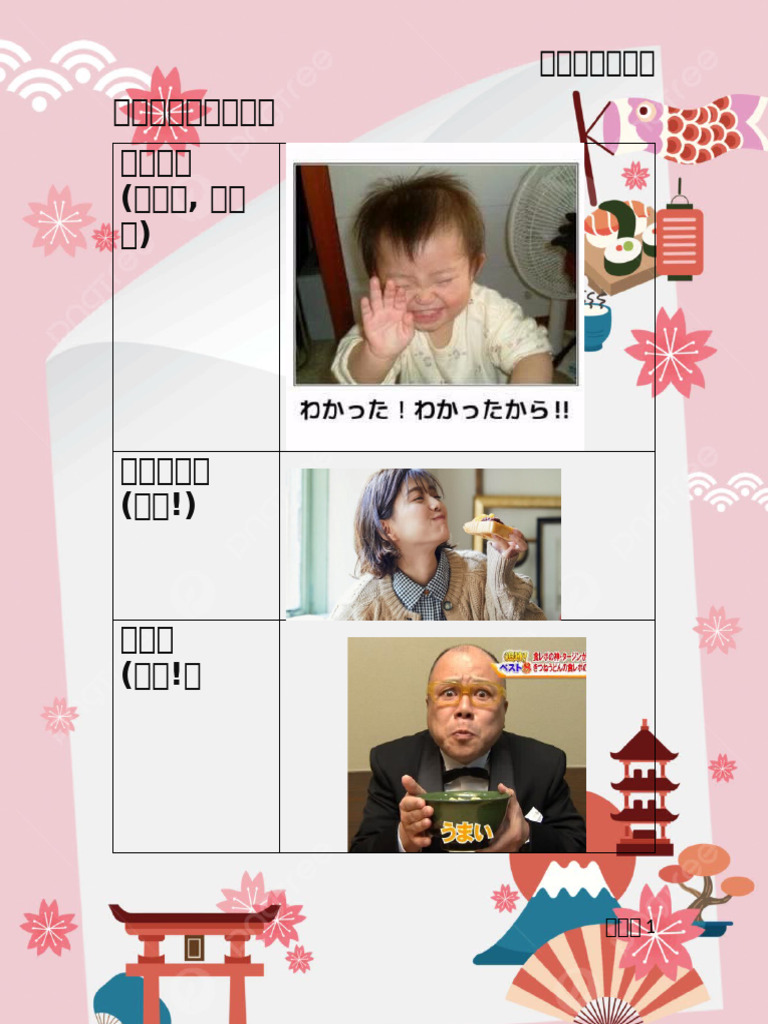 常用的日文口語短句圖 | PDF