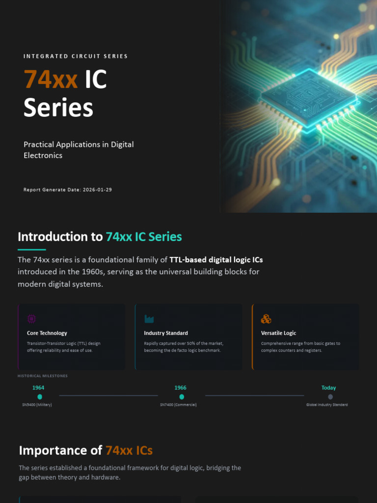 74xx IC Series - Practical Applications in Digital Electronics | PDF ...