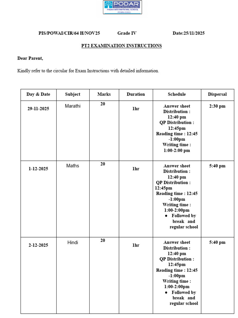 Ade 4 PT 2 Exam Instructions | PDF
