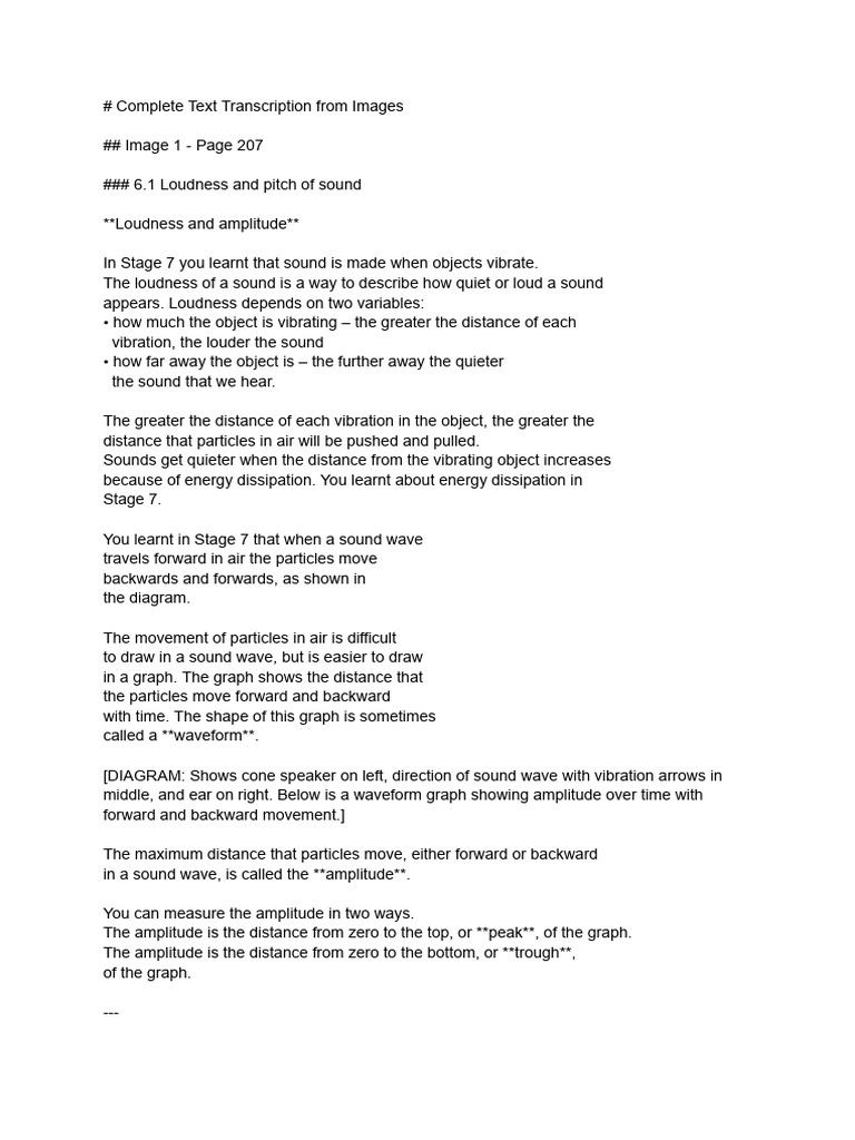 # Complete Text Transcription From Images | PDF | Pitch (Music) | Amplitude