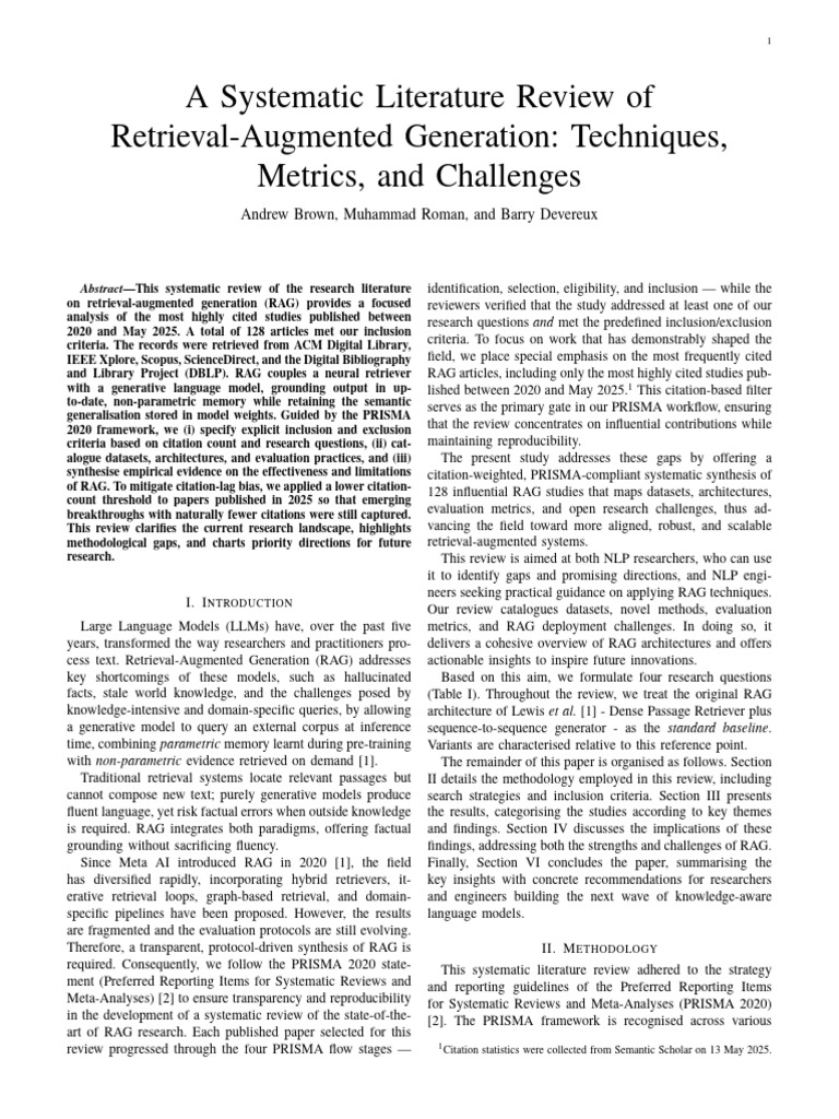 A Systematic Literature Review of Retrieval-Augmented Generation ...