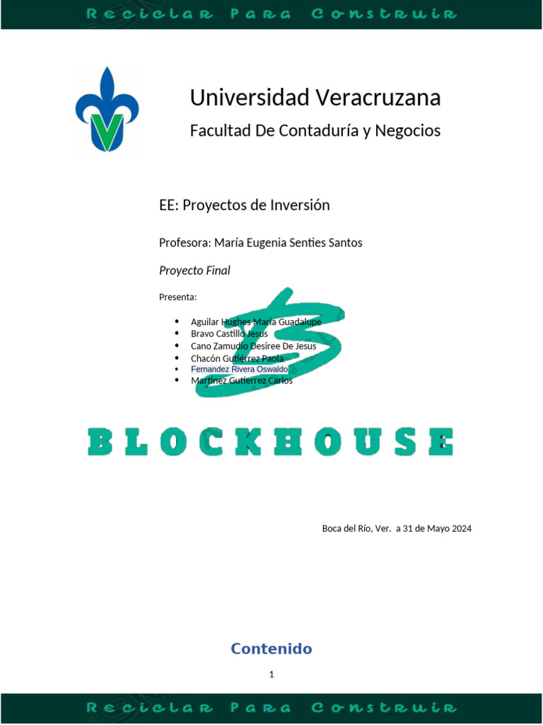 Proyecto Final Equipo 1 | PDF | Sustentabilidad | Reciclaje