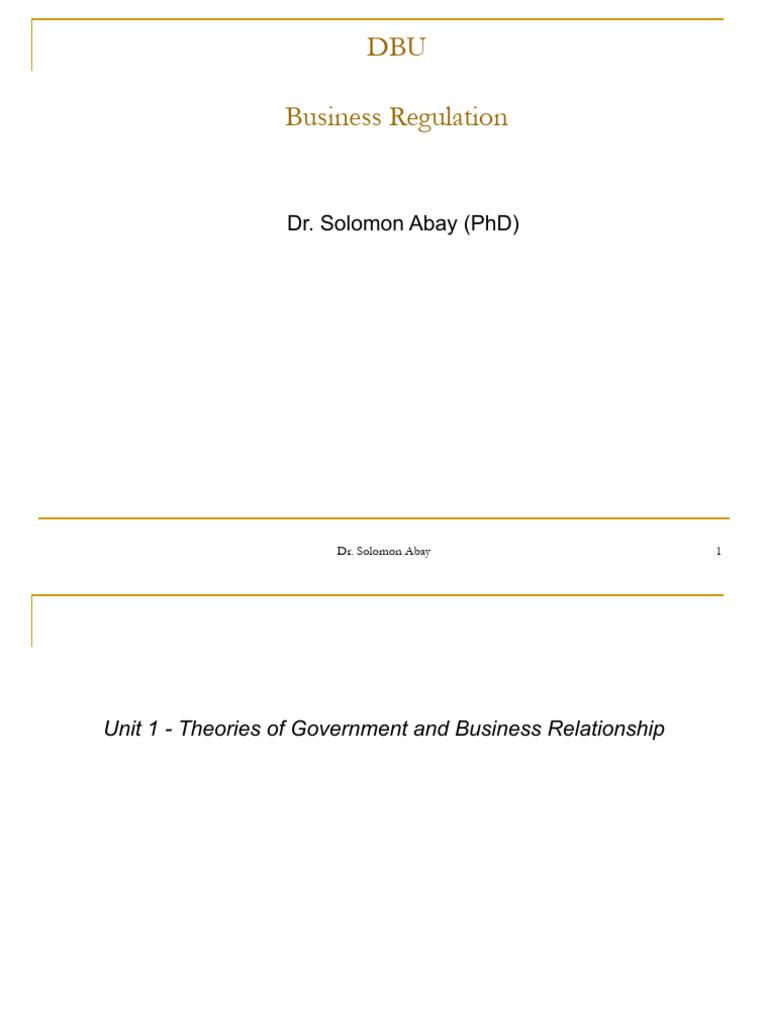 Unit 1 - Theories of Government and Business Relationship | PDF ...