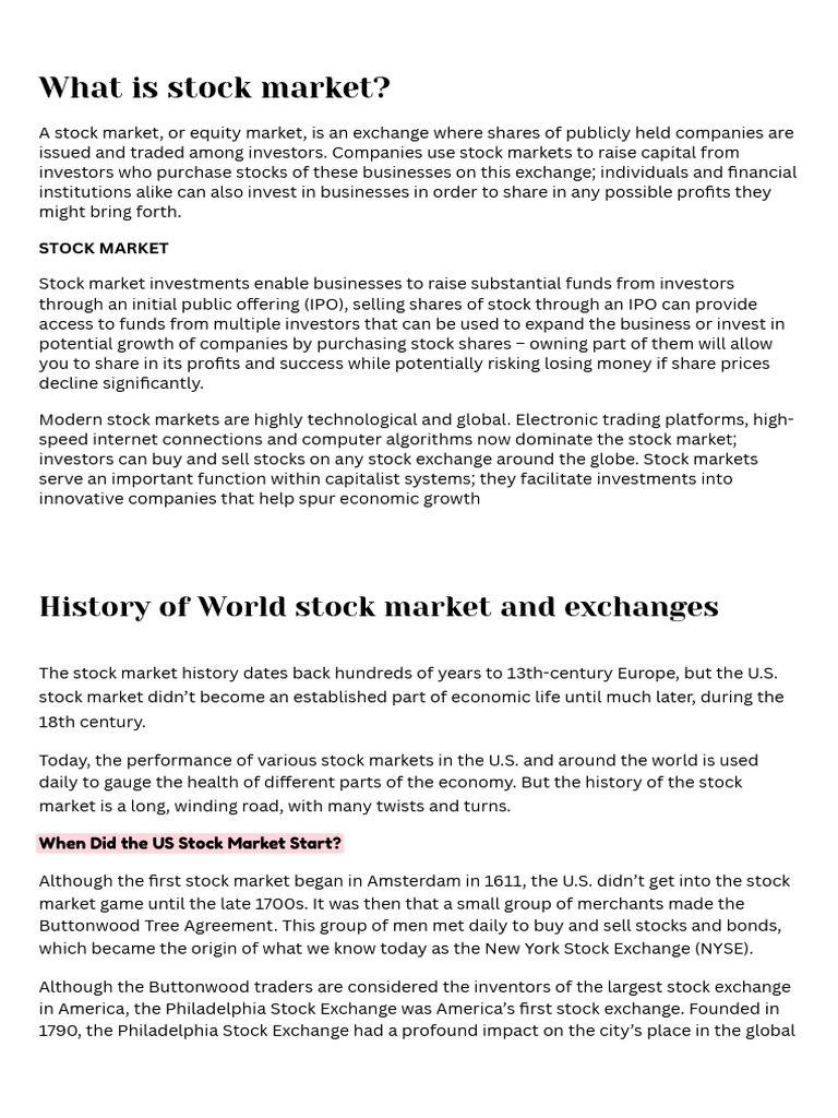 Neha Agrawal Topic-Stock Market | PDF | Stock Market | Stock Exchange