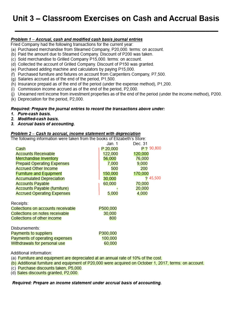 CE On Cash Basis and Accrual Basis | PDF