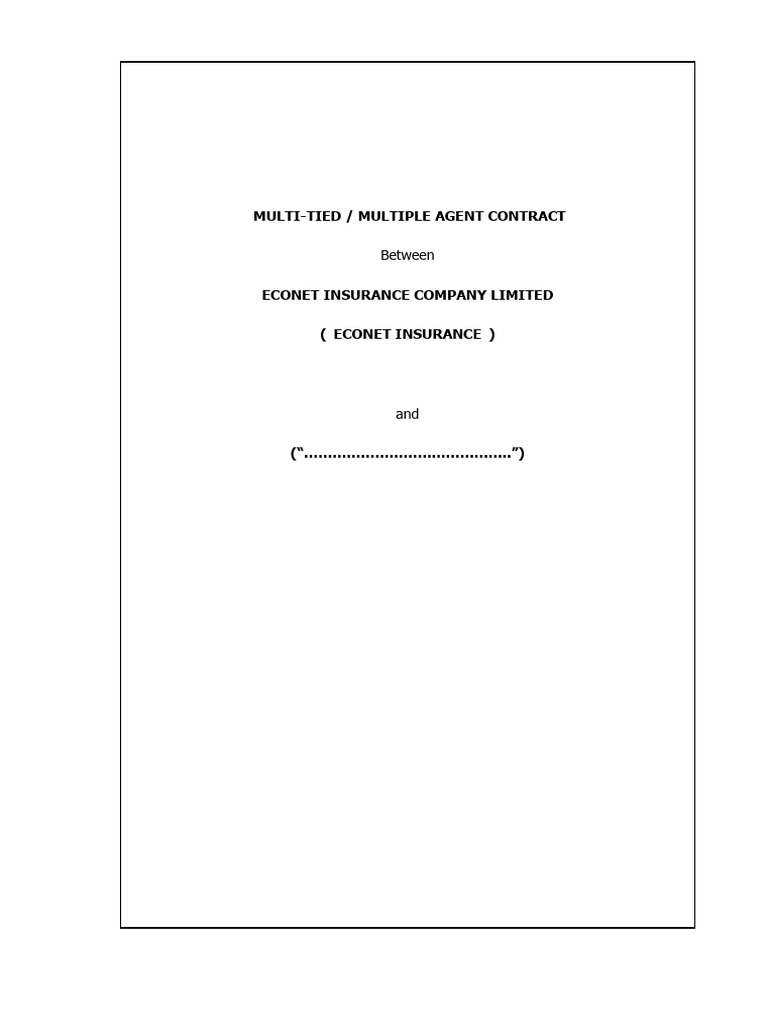 Agents Contract Template - New Proposed Contract | PDF | Arbitration ...