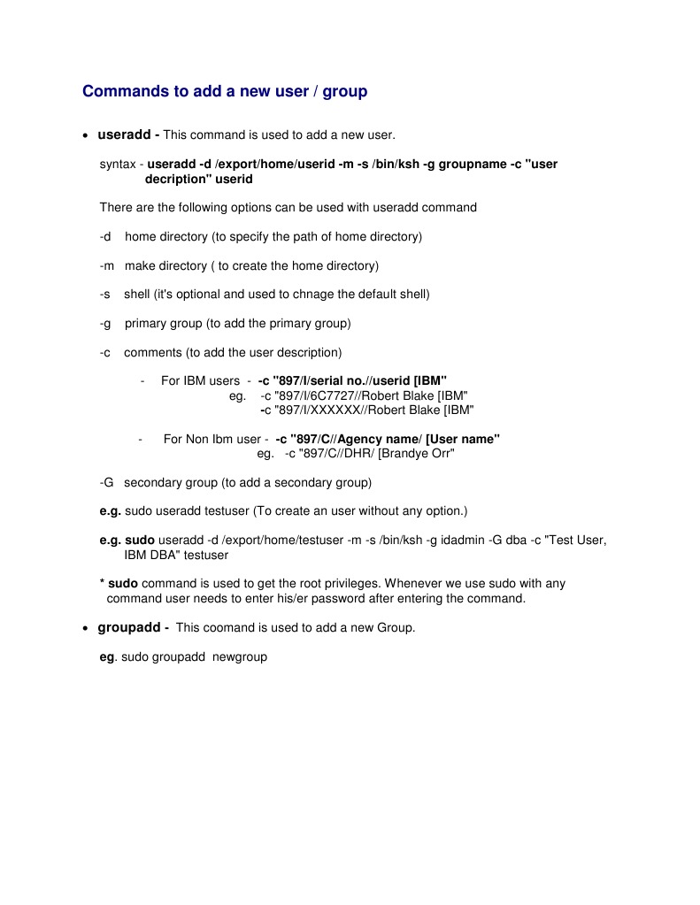 User and Group Management Commands | PDF | Art | Computers