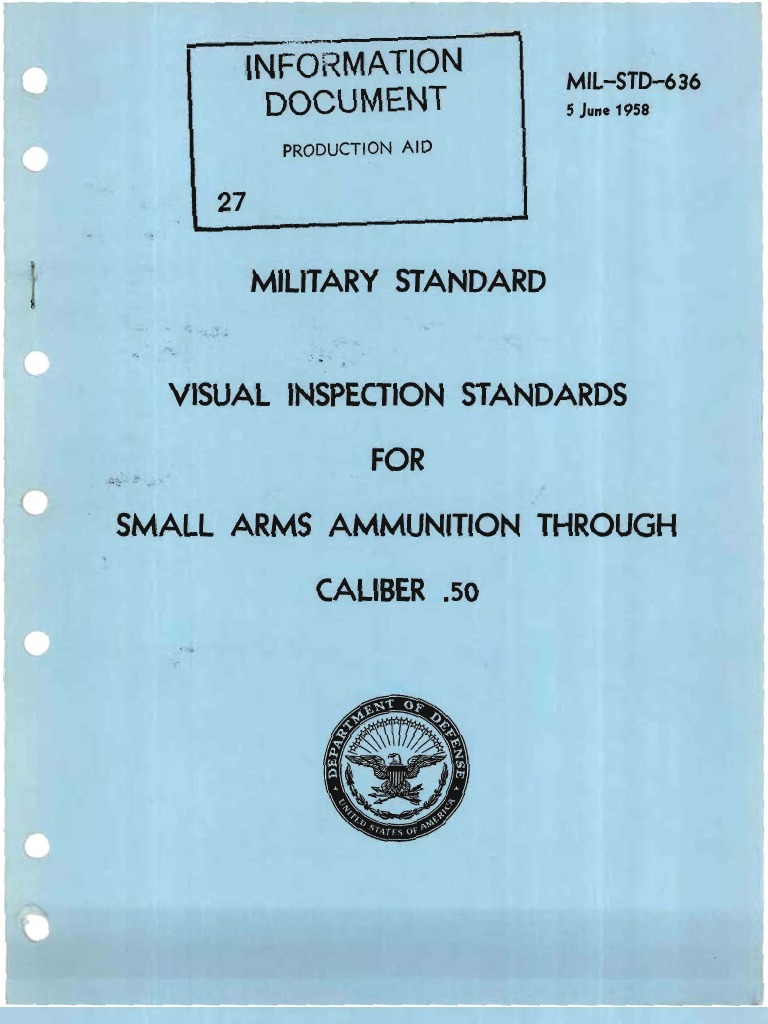 Military Standards for Ammunition Inspection | PDF | Cartridge ...