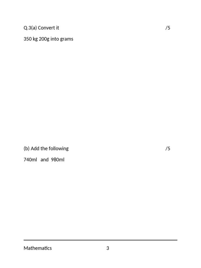 4th Maths | PDF