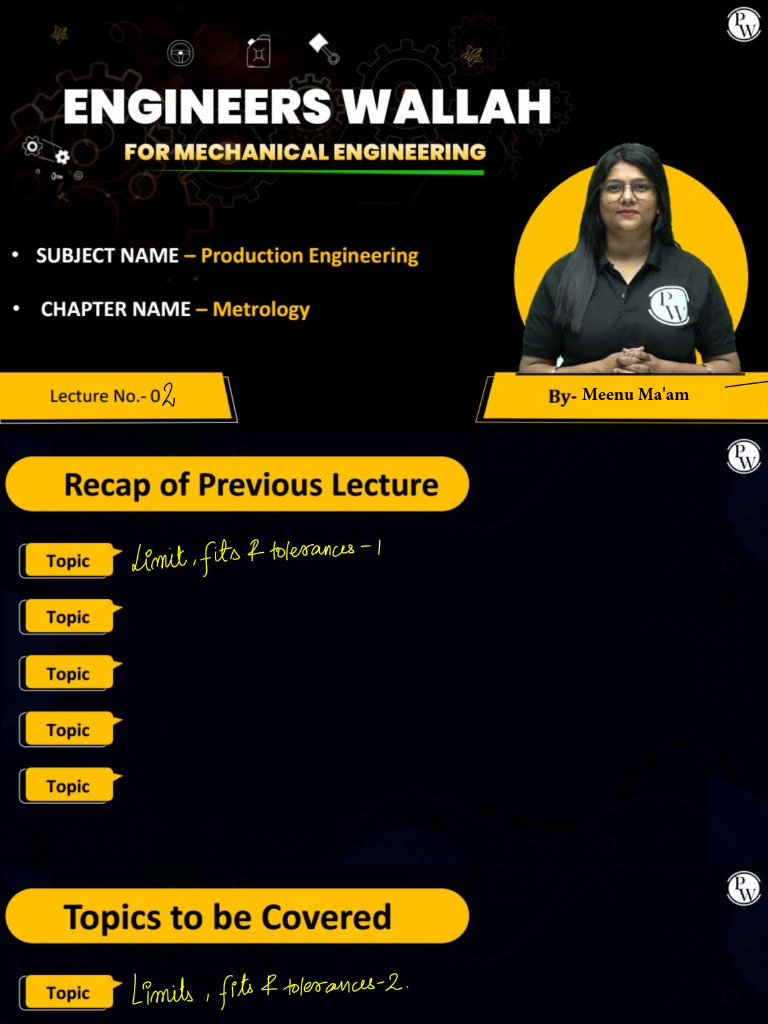 Metrology 02: Class Notes | PDF