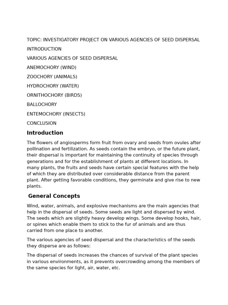 Bio Investigatory Project | PDF | Seed | Horticultural Techniques