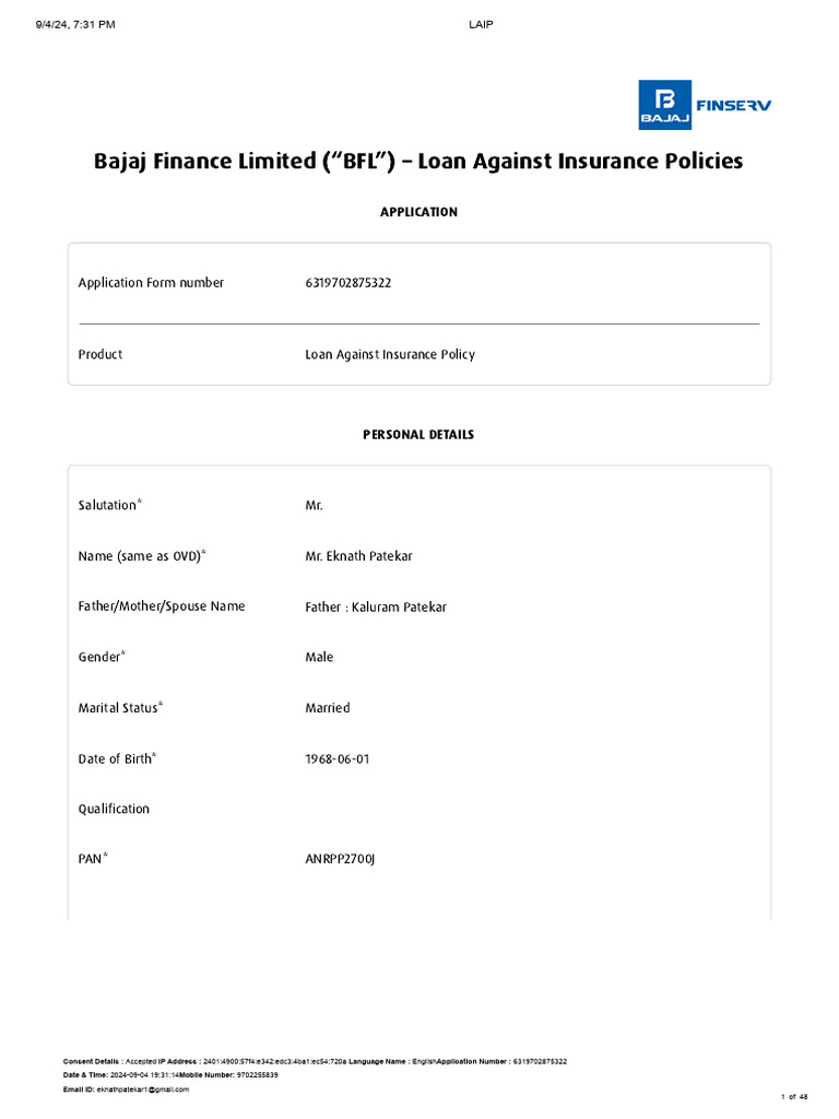 Bajaj Finance Limited (